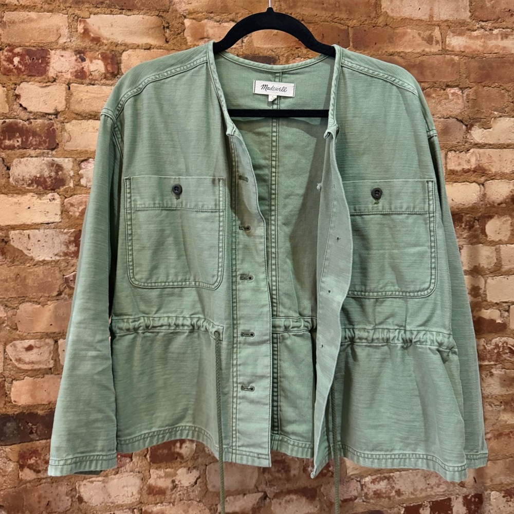Green button up